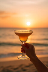 hand with cocktail