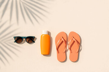 sun glasses on the beach
