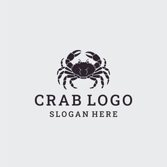 Crab logo vector icon illustration style
