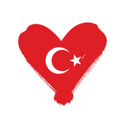 Happy republic day of Turkey, national flag on artistic brush stroke, isolated background