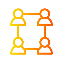 social network gradient icon