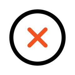 close outline color icon