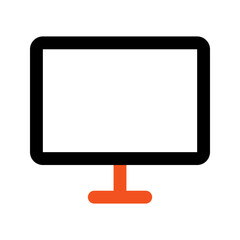 computer outline color icon