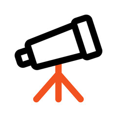 telescope outline color icon