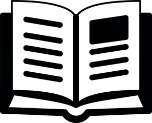 Open book icon vector