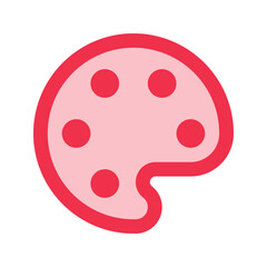 color palette outline fill icon