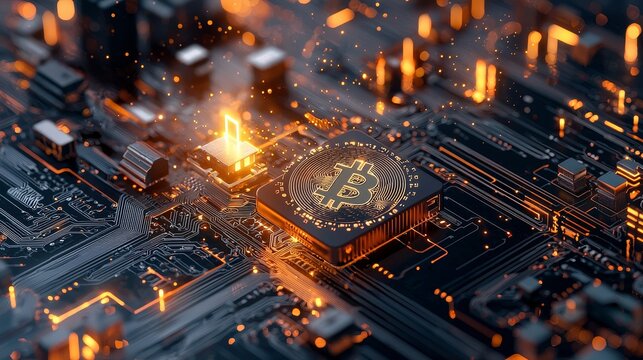 Digital currency revolution bitcoin's impact on technology innovation virtual environment futuristic viewpoint cryptocurrency concept