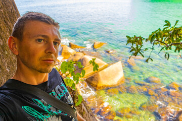 Tropical natural landscape and sea in Lam Ru National Park Thailand.
