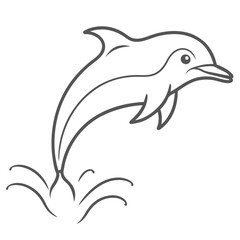 Obraz premium a cute dolphin jumping out of the water 