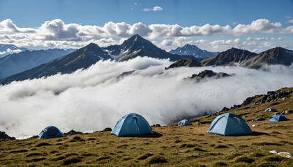 Le campement en montagne