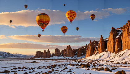 Le paysage hivernal majestueux