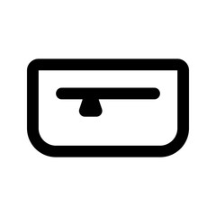 pencil case line icon
