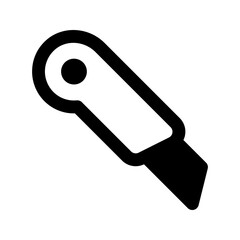 paper cutter line icon