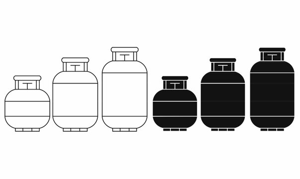 gas cylinder outline images