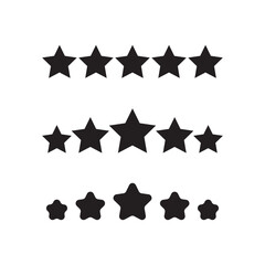 Five star outline icon. Symbol, logo illustration for mobile concept and web design.