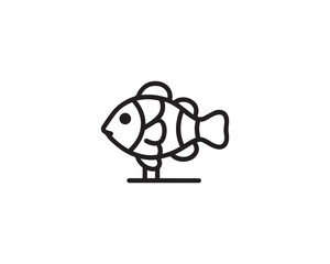 Clown fish icon vector design illustration.