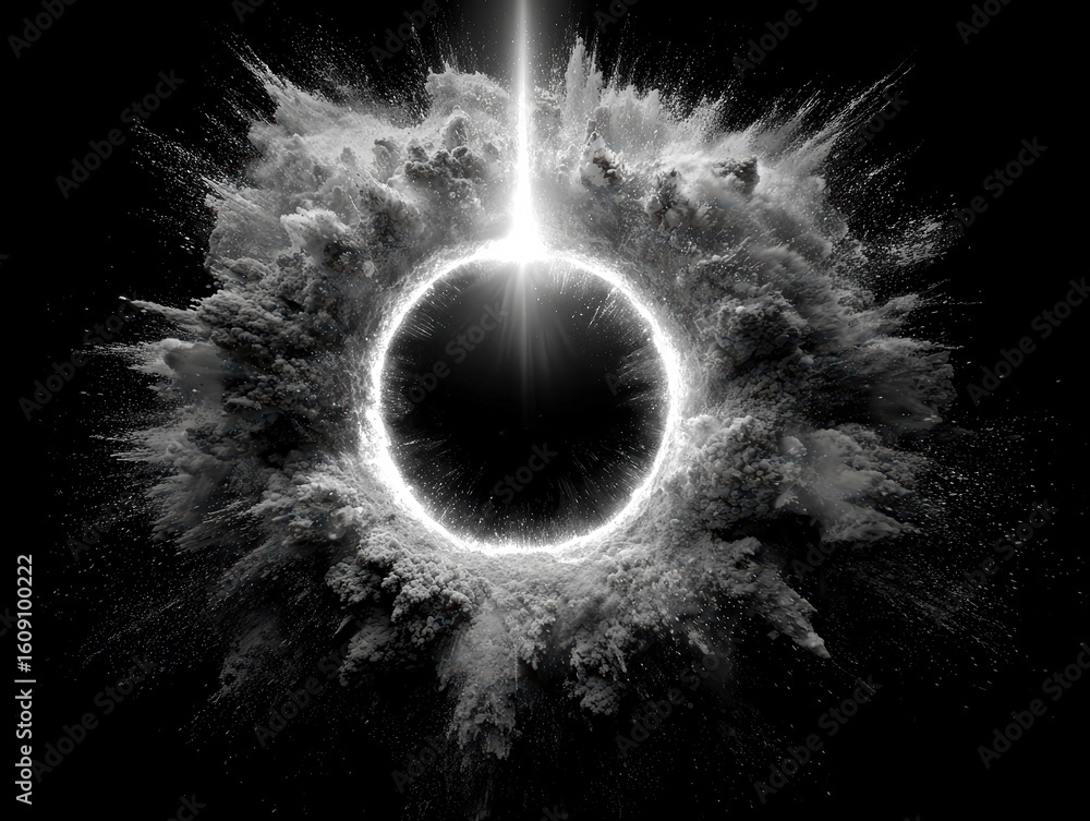 Poster image of an explosion with a central circular ring, number 18 and number 19 the scene is dominated b