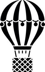 Vintage hot air balloon silhouette