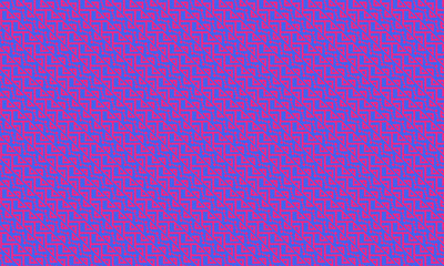 Traditional African Seamless Pattern with Pixelated Tribal Stripes and Geometric Shapes