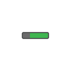 Sleek digital progress bar graphic indicating loading status for software development and website design interfaces