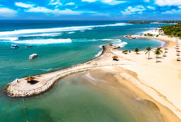 View of Nusa Dua beach in southern Bali, Indonesia