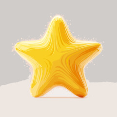 golden star on a white background