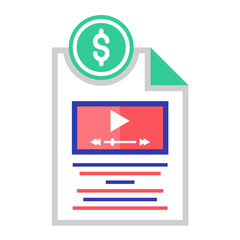 Paid Content Vector Design Icon Style
