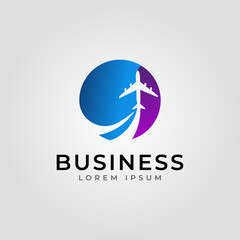 modern color agency travel check business logo. transport, logistics delivery logo design