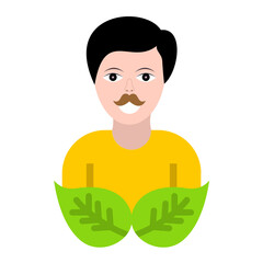 Ecologist Vector Design Icon Style