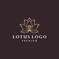 Lotus logo vector icon illustration