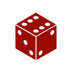 
dice icon vector on white background