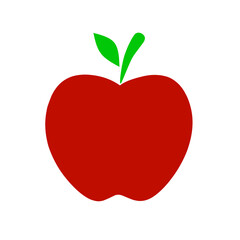 
vector illustration of a red apple on a white background
