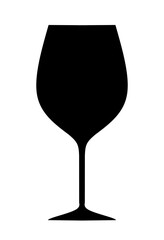 
wine glass vector on white background