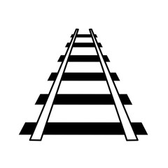 
railroad track vector on white background
