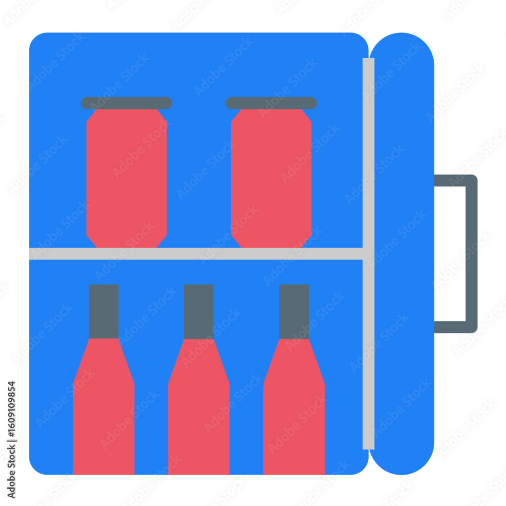 Poster minibar vector design icon style