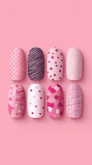 Nail art dotting tool set minimalist beauty illustration