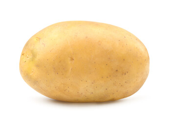 Fresh potato isolated on white.