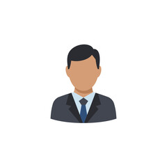 Professional Business Man User Avatar Icon Flat Design Representation