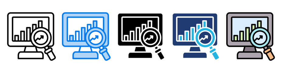 SEO icon set multiple style collection