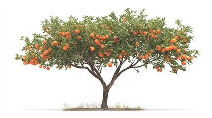 orange tree with apples