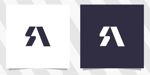 letter sa as logo design vector