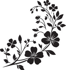 A seamless black and white floral pattern with intricate flower, leaf, and swirl elements for elegant vector art, perfect for wallpaper or tattoo designs