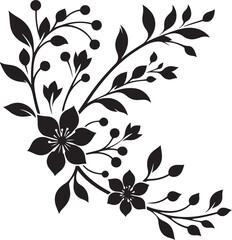 A seamless black and white floral pattern with intricate flower, leaf, and swirl elements for elegant vector art, perfect for wallpaper or tattoo designs