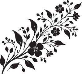 A seamless black and white floral pattern with intricate flower, leaf, and swirl elements for elegant vector art, perfect for wallpaper or tattoo designs