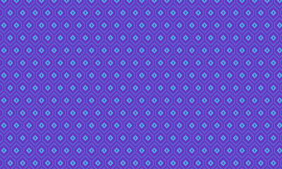 Seamless African Pixel Pattern with Hexagonal and Diamond Tribal Motifs