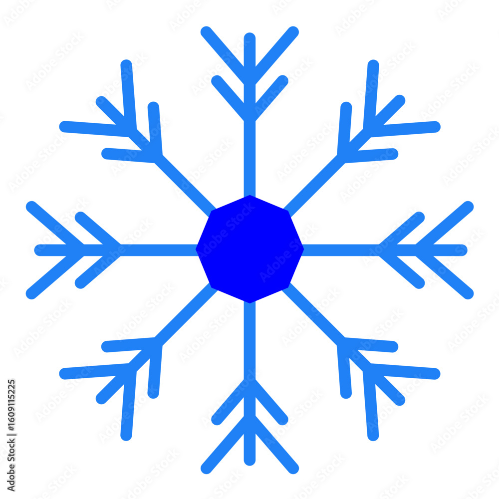 Poster snowflake vector design icon style