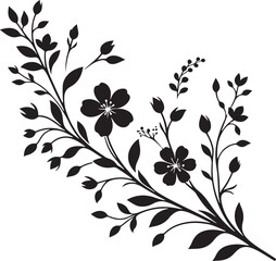 A seamless black and white floral pattern with intricate flower, leaf, and swirl elements for elegant vector art, perfect for wallpaper or tattoo designs