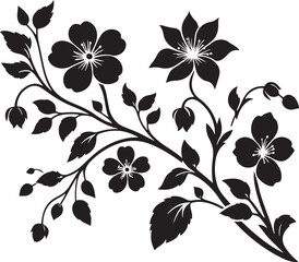 A seamless black and white floral pattern with intricate flower, leaf, and swirl elements for elegant vector art, perfect for wallpaper or tattoo designs