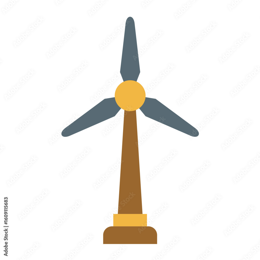 Poster windmill vector design icon style