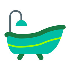Bathtub Vector Design Icon Style